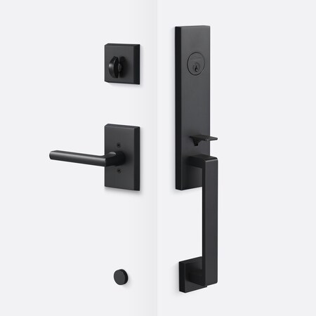 Sure-Loc Hardware Turin Dummy Handleset with Basel Lever, Satin Nickel TN500 15